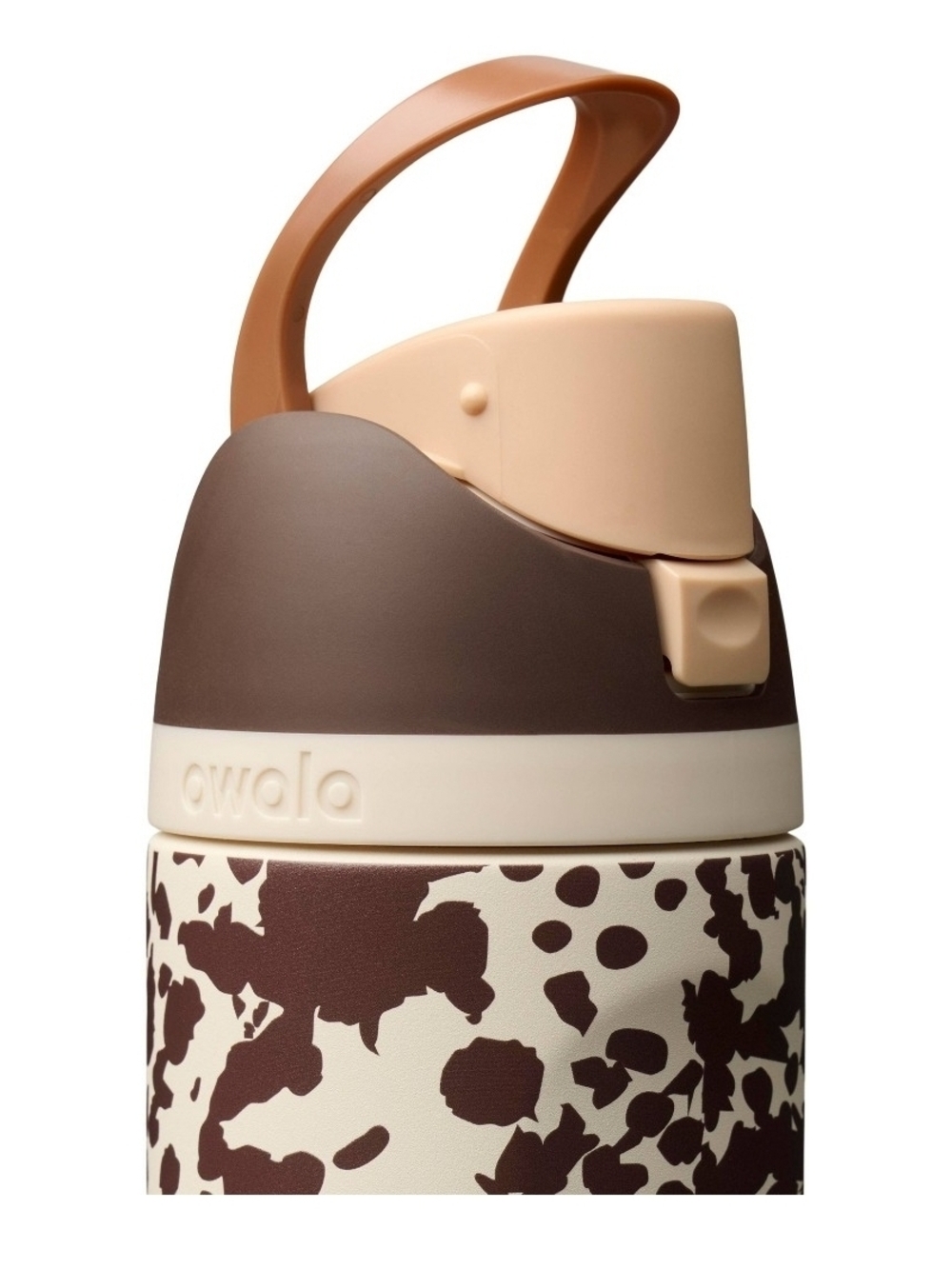 Owala Brown Cow Print Stainless Water Bottle - Brown/White - Picture 4 of 5